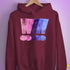 Distressed Omnisexual Pride Exclamation Points Hoodie - Maroon